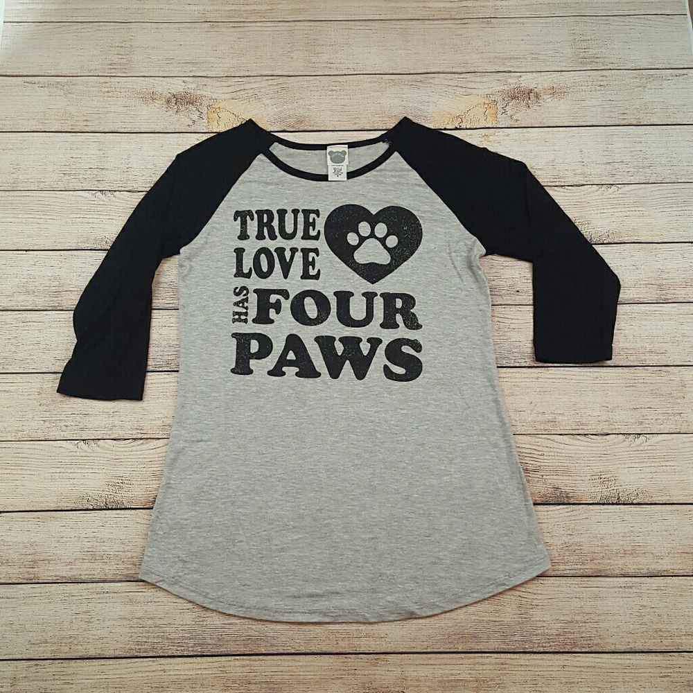 Color bear raglan tee animal lover made in USA